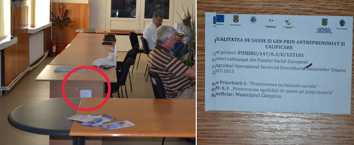 Mobilier pensionari 3 Clubul Pensionarilor, dotat cu mobilier cumpărat din fonduri europene pentru femeile şomere