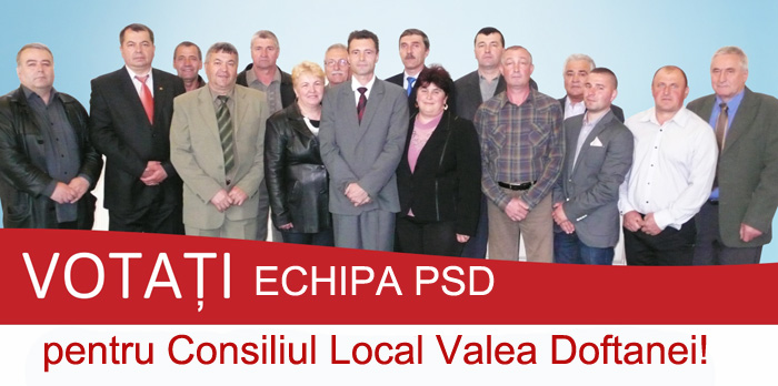 Echipa PSD V Doftanei Obiectivele echipei PSD Valea Doftanei pentru următorul mandat